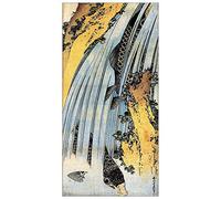 ArtPlaza TW90032 Hokusai Katsushika Carps ascending waterfall Decorative Panel, Wood MDF, Multicolour, 70x140 Cm