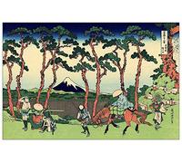 ArtPlaza TW90055 Hokusai Katsushika Hodogaya on the Tokaido Decorative Panel, Wood MDF, Multicolour, 90x60 Cm