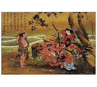 ArtPlaza TW90139 Hokusai Katsushika Tametomo and the demons Decorative Panel, Wood MDF, Multicolour, 90x60 Cm