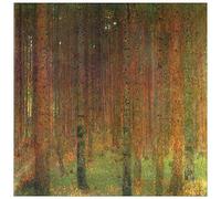 ArtPlaza TW90439 Klimt Gustav Tannenwald II Decorative Panel, Wood MDF, Multicolour, 100x100 Cm