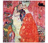 ArtPlaza TW90456 Klimt Gustav The girlfriends Decorative Panel, Wood MDF, Multicolour, 70x70 Cm