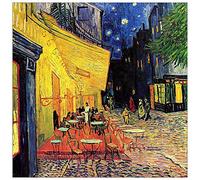 ArtPlaza TW90969 Van Gogh Vincent The Terrace Cafe_lg Decorative Panel, Wood MDF, Multicolour, 100x100 Cm