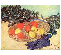 ArtPlaza TW91211 Van Gogh Vincent Still life with oranges, lemons and blue gloves Decorative Panel, Wood MDF, Multicolour, 120x90 Cm