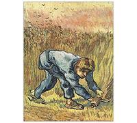 ArtPlaza TW91267 Van Gogh Vincent The mower with sickle Decorative Panel, Wood MDF, Multicolour, 90x120 Cm