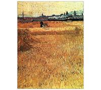 ArtPlaza TW91354 Van Gogh Vincent Wheat field with a view of Arles Decorative Panel, Wood MDF, Multicolour, 60x80 Cm