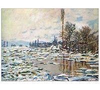 ArtPlaza TW91681 Monet Claude Break Up of Ice Decorative Panel, Wood MDF, Multicolour, 120x90 Cm