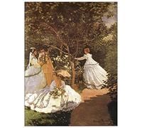 ArtPlaza TW91742 Monet Claude Femmes au jardin 1867 Decorative Panel, Wood MDF, Multicolour, 60x80 Cm