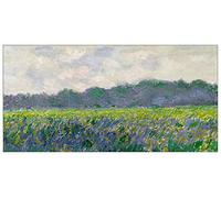 ArtPlaza TW91743 Monet Claude Field of Yellow Irises Decorative Panel, Wood MDF, Multicolour, 140x70 Cm