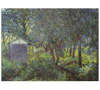 ArtPlaza TW91793 Monet Claude In Monets garden, Giverny Decorative Panel, Wood MDF, Multicolour, 120x90 Cm