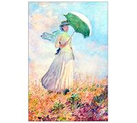 ArtPlaza TW91806 Monet Claude Lady with sunshade, study Decorative Panel, Wood MDF, Multicolour, 60x90 Cm
