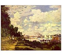 ArtPlaza TW91909 Monet Claude Sailing at Argenteuil Decorative Panel, Wood MDF, Multicolour, 120x90 Cm