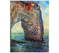 ArtPlaza TW91985 Monet Claude The rocky cliffs of Étretat (La Porte man) II Decorative Panel, Wood MDF, Multicolour, 90x120 Cm
