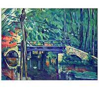 ArtPlaza TW92091 Cezanne Paul Bridge in the forest Decorative Panel, Wood MDF, Multicolour, 120x90 Cm