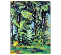 ArtPlaza TW92109 Cezanne Paul High trees in the Jas de Bouffan Decorative Panel, Wood MDF, Multicolour, 90x120 Cm
