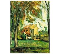 ArtPlaza TW92203 Cezanne Paul The Pond of the Jas de Bouffan in Winter Decorative Panel, Wood MDF, Multicolour, 90x120 Cm