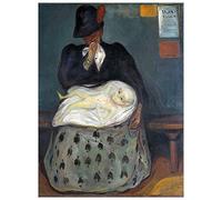 ArtPlaza TW92279 Munch Edvard Inheritance Decorative Panel, Wood MDF, Multicolour, 90x120 Cm