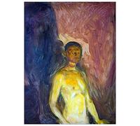 ArtPlaza TW92292 Munch Edvard Portrait in hell Decorative Panel, Wood MDF, Multicolour, 60x80 Cm
