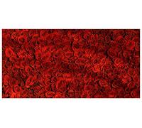 ArtPlaza TW92367 Art Studio Red roses Decorative Panel, Wood MDF, Multicolour, 140x70 Cm