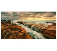 ArtPlaza TW92373 Art Studio Mare agitato Decorative Panel, Wood MDF, Multicolour, 140x70 Cm