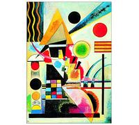 ArtPlaza TW92410 Vassily Kandinsky Ondeggiamento 1925 Decorative Panel, Wood MDF, Multicolour, 95x135 Cm