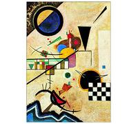 ArtPlaza TW92413 Vassily Kandinsky Solidi in contrasto 1924 Decorative Panel, Wood MDF, Multicolour, 35x50 Cm