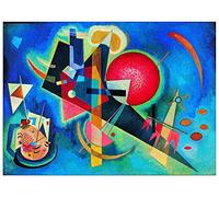ArtPlaza TW92426 Vassily Kandinsky In blu Decorative Panel, Wood MDF, Multicolour, 135x98 Cm