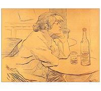 ArtPlaza TW92706 Toulouse-Lautrec The Hangover Decorative Panel, Wood MDF, Multicolour, 120x90 Cm