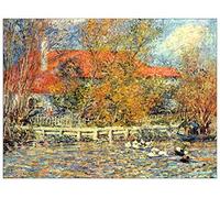ArtPlaza TW92726 Renoir Pierre-Auguste Duck pond Decorative Panel, Wood MDF, Multicolour, 80x60 Cm