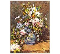 ArtPlaza TW92804 Renoir Pierre-Auguste Still life with large vase Decorative Panel, Wood MDF, Multicolour, 90x120 Cm