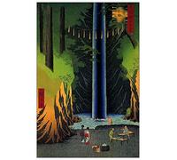 ArtPlaza TW92907 Hiroshige Utagawa Fudo Falls Decorative Panel, Wood MDF, Multicolour, 60x90 Cm