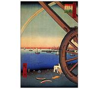 ArtPlaza TW92975 Hiroshige Utagawa Ushimachi, Takanawa Decorative Panel, Wood MDF, Multicolour, 60x90 Cm