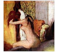 ArtPlaza TW93041 Degas Edgar After Bathing 2 Decorative Panel, Wood MDF, Multicolour, 70x70 Cm