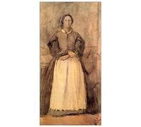 ArtPlaza TW93083 Degas Edgar Portrait of Rosa Adelaida Morbilli Decorative Panel, Wood MDF, Multicolour, 50x100 Cm