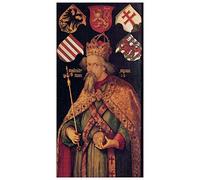 ArtPlaza TW93214 Albrecht Dürer Portrait of Emperor Sigismund Decorative Panel, Wood MDF, Multicolour, 50x100 Cm