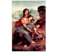 ArtPlaza TW93243 Da Vinci Leonardo Anna Selbdritt Decorative Panel, Wood MDF, Multicolour, 60x90 Cm