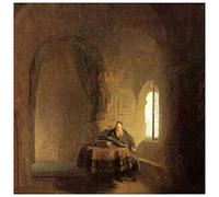 ArtPlaza TW93306 Rembrandt St. Anastasius Decorative Panel, Wood MDF, Multicolour, 70x70 Cm