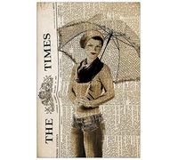 ArtPlaza TW93340 Art Studio Vintage Decorative Panel, Wood MDF, Multicolour, 60x90 Cm