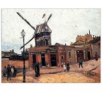 ArtPlaza Van Gogh Vincent-Le Moulin de la Galette Pannello Decorativo, Legno MDF, Multicolore, 120x90 Cm