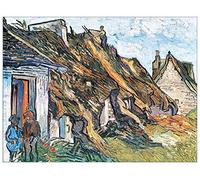 ArtPlaza Van Gogh Vincent-Thatched Hut in Chaponval Pannello Decorativo, Legno MDF, Multicolore, 120x90 Cm