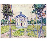 ArtPlaza Van Gogh Vincent-The Community House in Auvers Pannello Decorativo, Legno MDF, Multicolore, 120 x 90 cm
