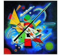 ArtPlaza Vassily Kandinsky-Dipinti in Blu 1924 Pannello Decorativo, Legno MDF, Multicolore, 100 x 100 cm