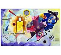 ArtPlaza Vassily Kandinsky-Giallo, Rosso e Blu Pannello Decorativo, Legno MDF, Multicolore, 140 x 88 cm