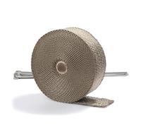 ARTR Kit di avvolgimento Termico in Fibra di Titanio lavica, 5 cm x 15 m, con 10 Fascette di bloccaggio in Acciaio Inox da 30 cm