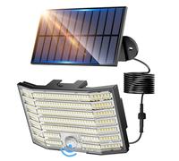 Artrastar 226 LED Solarlampen Per Esterno Con Sensore Di Movimento 3 Modi Solar Aussenleuchte Lampada 5 M Cavo Proiettore Applique IP65 Per Giardino Garage Cortile Prato Porte D Ingresso 1 Pezzo.
