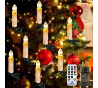 Artrastar Catena Luminosa LED Candele Per Albero Di Natale 11 M 20 LED Clip-On IP44 Illuminazione Per Albero Catene Luminose Da Interno Con Spina Bianco Caldo
