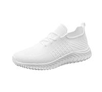 ARtray Scarpe da ginnastica da uomo, nere, traspiranti, da corsa, per attività all'aperto, jogging, fitness, tennis, ultra confortevoli, softshell, scarpe sportive da uomo, bianco, 42 1/3 EU
