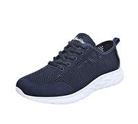 ARtray Scarpe da uomo ultra blu scarpe da ginnastica comode moda casual traspirante leggero tinta unita estate e autunno uomo tempo libero scarpe, Blu scuro, 44 EU