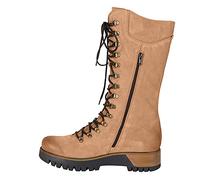 ARtray stivali occidentali da donna stivaletti stringati a vita media stivaletti moda stivali invernali stivali alti con cerniera laterale ammortizzante scarpe da trekking scarpe, cachi, 42 EU