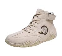 ARtray Unisex BarfußSchuhe Turnschuhe Herren Rutschfest Atmungsaktiv Zehenschuhe Leichtetrekkingschuhe Freizeit StraßEnlaufschuhe Senioren Vielseitig Freizeitschuhee Hohe Moda Kurze Stiefel, beige, 43