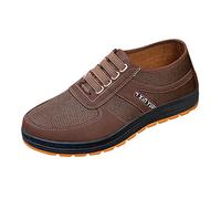 Artray Weit Herren Freizeit StraßEnlaufschuhe Vintage Runner Sneaker Performance Sneaker Rutschfest Atmungsaktive Sportschuhe Outdoor Leichtgewicht Low-Top Walkingschuhe Alltagskleidung, caffè, 43 EU